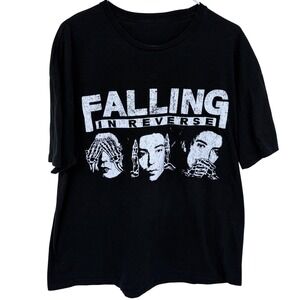 Falling In Reverse 2024 Tour T Shirt Mens XL Black Concert Tee Metal Rock Emo